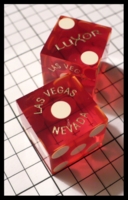 Dice : Dice - Casino Dice - Luxor Las Vegas Red Clear with Gold Logo - SK Collection buy Nov 2010